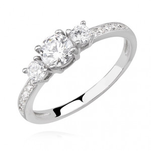 Inel argint cu pietre Trilogy DiAmanti Z1244A_W-DIA (Argint 925‰ 2,1 g.)